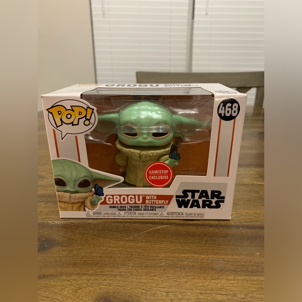Grogu with Butterfly FunkoPop
